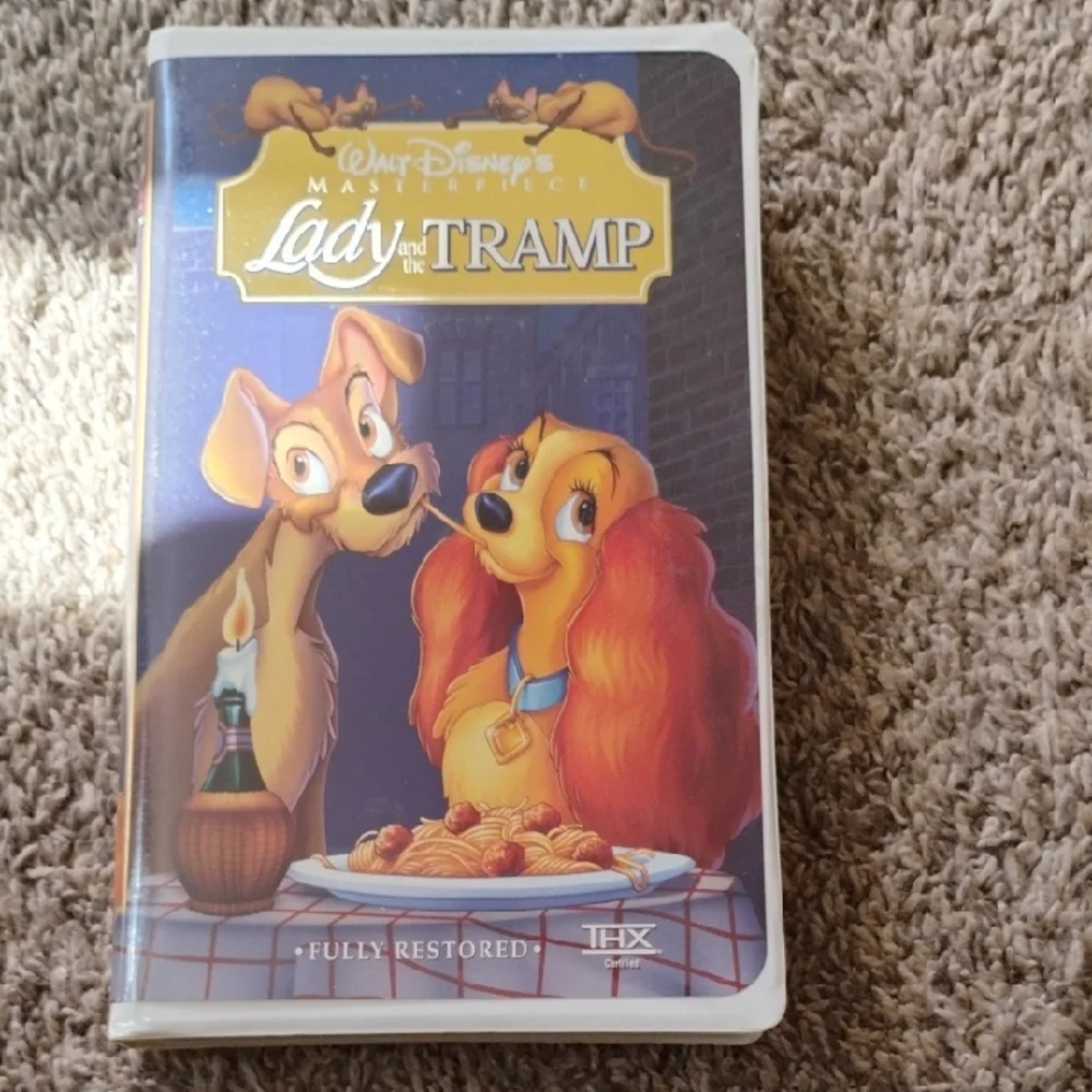 Disney Lady and the Tramp Blue and Yellow VHS